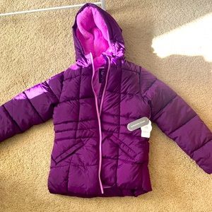 Brand new with tag never worn girl purple coat.